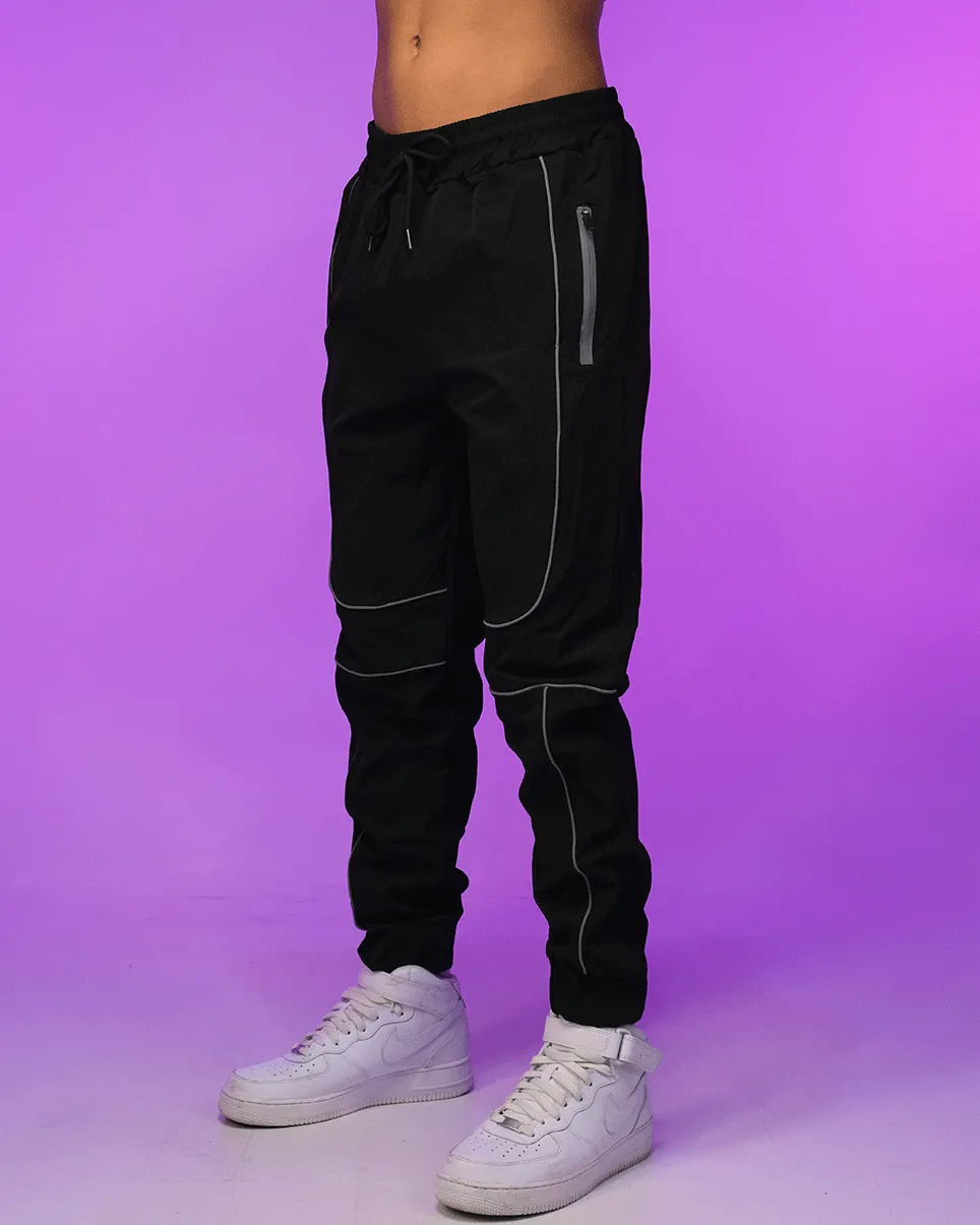 Black Reflective Joggers