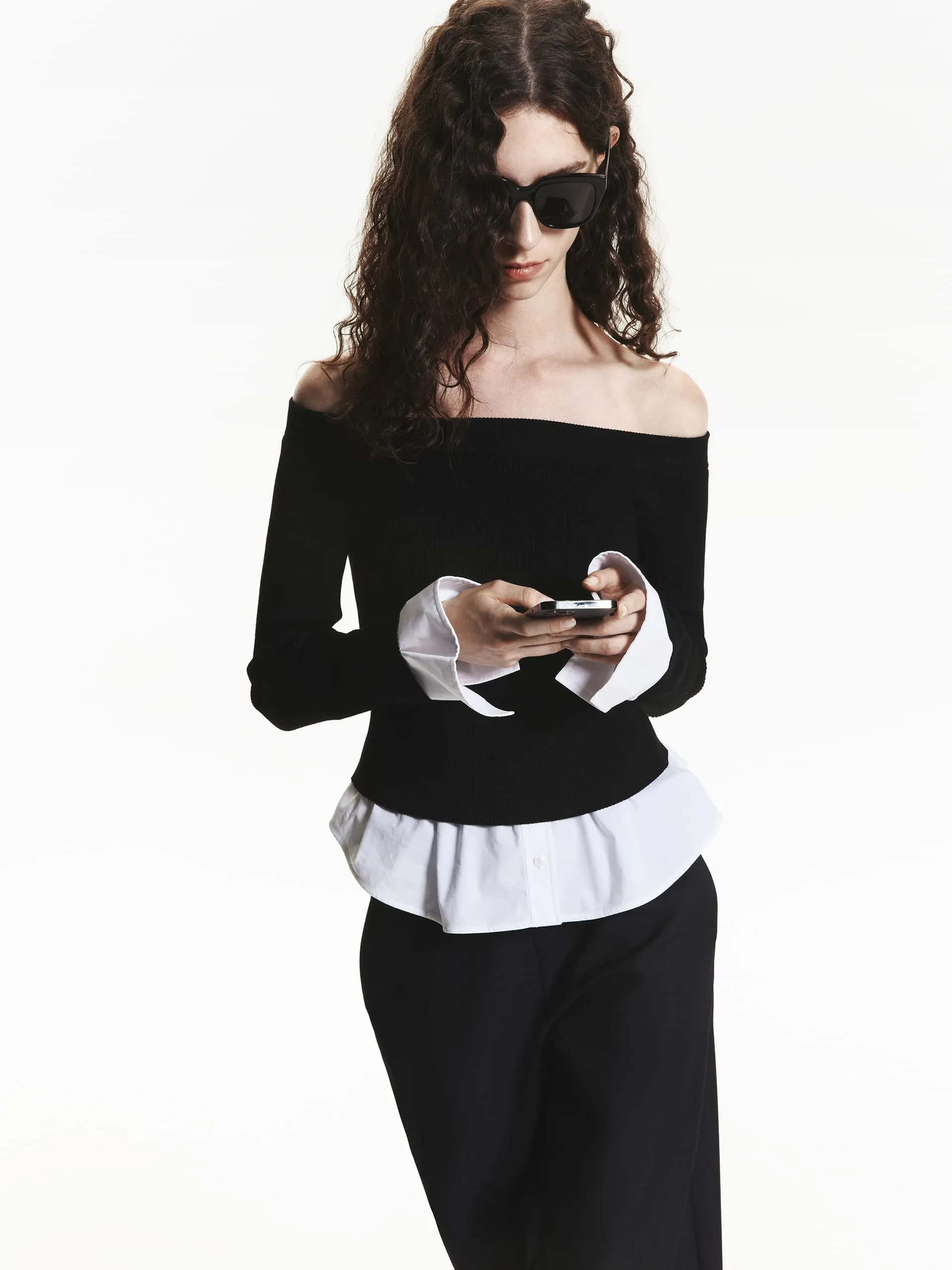 Paneled Detail Knitted Top